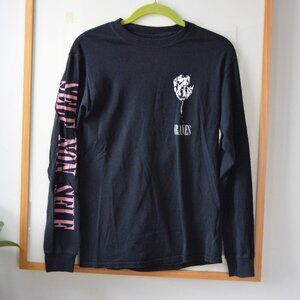 Rare Boot Boyz Biz Deadstock Cranes Long Sleeve Black T-Shirt Size Small